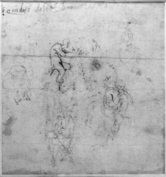 Studi di figure per le lunette del soffitto della Cappella Sistina